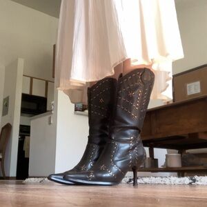 Brown Heeled Boots